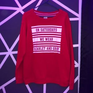 PINK Ohio state oversized crew neck!